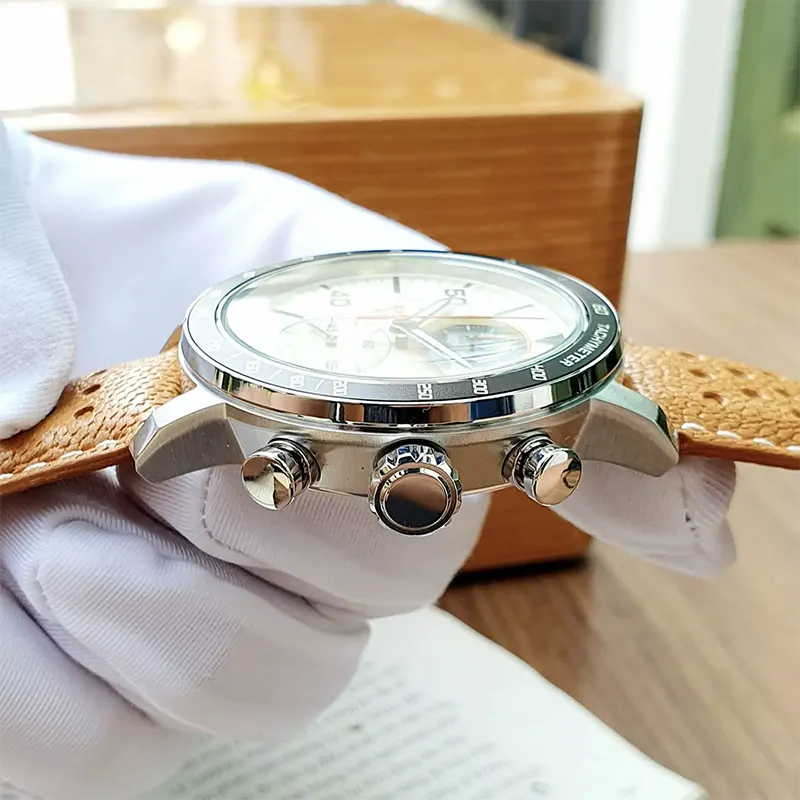 Citizen Brycen Eco-Drive Chronograph Brown Leather Men's Watch- CA0641-32X